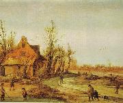 Esaias Van de Velde, A Winter Landscape